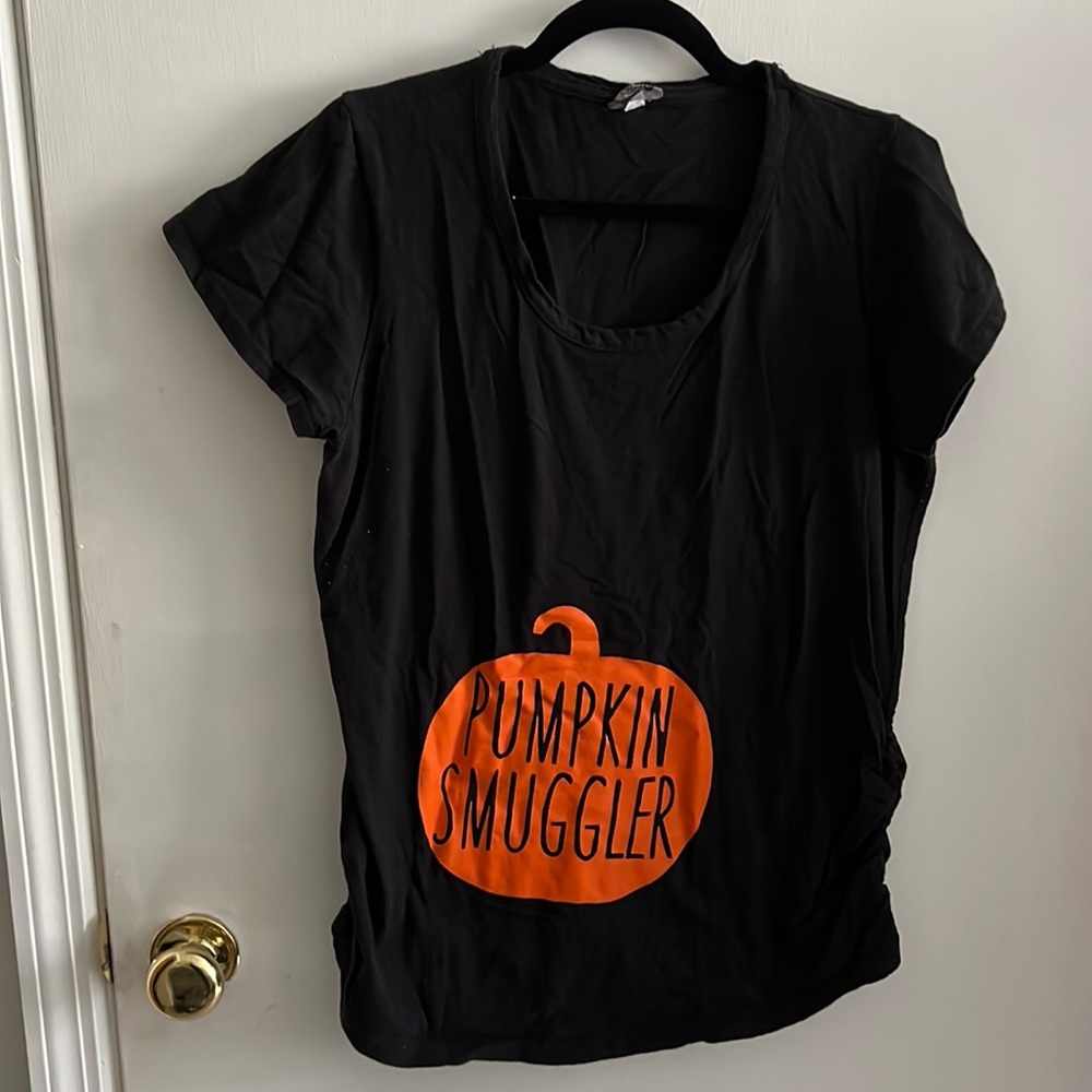 Pumpkin smuggler, maternity shirt XL